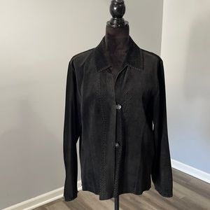 Vintage Marsh Landing 100 percent suede Leather shirt woman’s size large